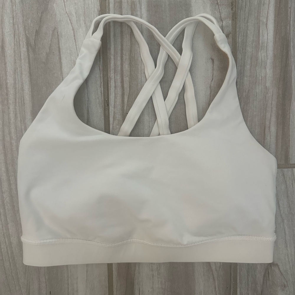 Lululemon: Energy Sports Bra, White, 4